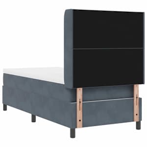 Postel s boxspringem s LED pásky Tmavě šedá 90 x 190 cm samet - obrázek 10