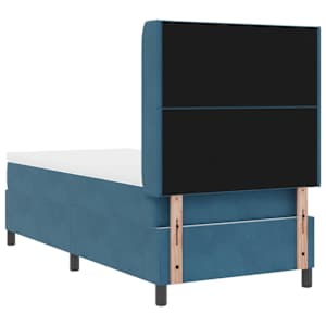 Postel s boxspringem s LED pásky Modrá 100 x 200 cm samet - obrázek 10