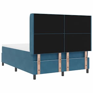 Postel s boxspringem s LED pásky Modrá 140 x 200 cm samet - obrázek 10