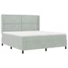 vidaXL Karbi vedrumadrats LED-ribadega Helehall 180 x 200 cm Samet