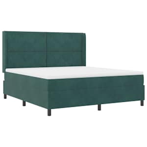 Postel s boxspringem s čelo Tmavě zelená 180 x 200 cm samet - obrázek 2