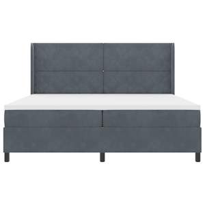 Postel s boxspringem s LED pásky Tmavě šedá 200 x 200 cm samet - obrázek 8
