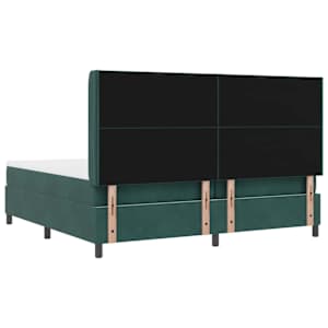 Postel s boxspringem s čelo Tmavě zelená 200 x 200 cm samet - obrázek 10