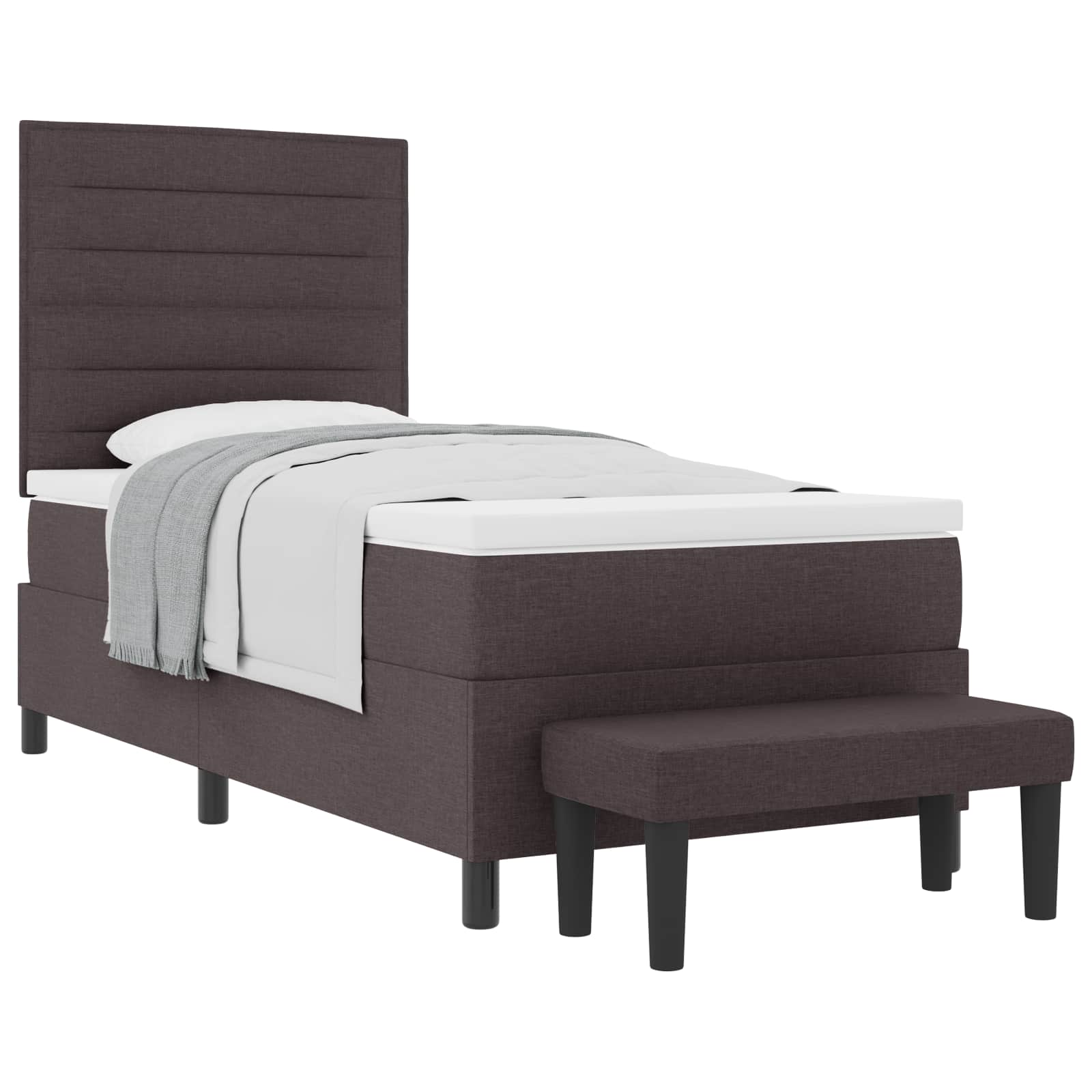 vidaXL Karbi vedrumadrats madratsiga Tume pruun 80 x 200 cm kangas-image-3343949