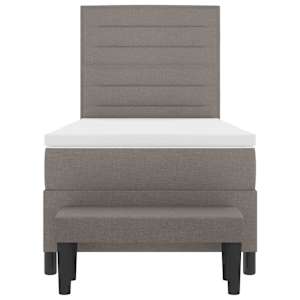 Postel s boxspringem s čelo Taupe 80 x 200 cm textil - obrázek 2