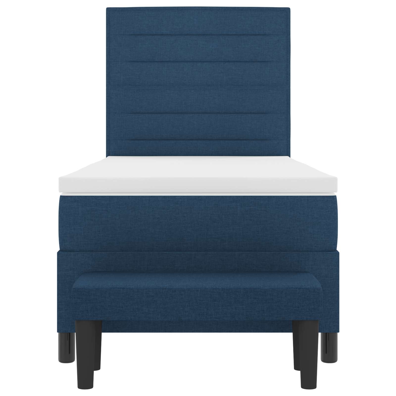 Thumbnail - vidaXL Boxspringbett mit Matratze mit Kopfteil Blau 80 x 200 cm Stoff