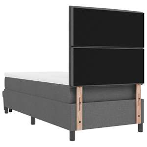 Postel s boxspringem s polštářem Tmavě šedá 90 x 190 cm textil - obrázek 4