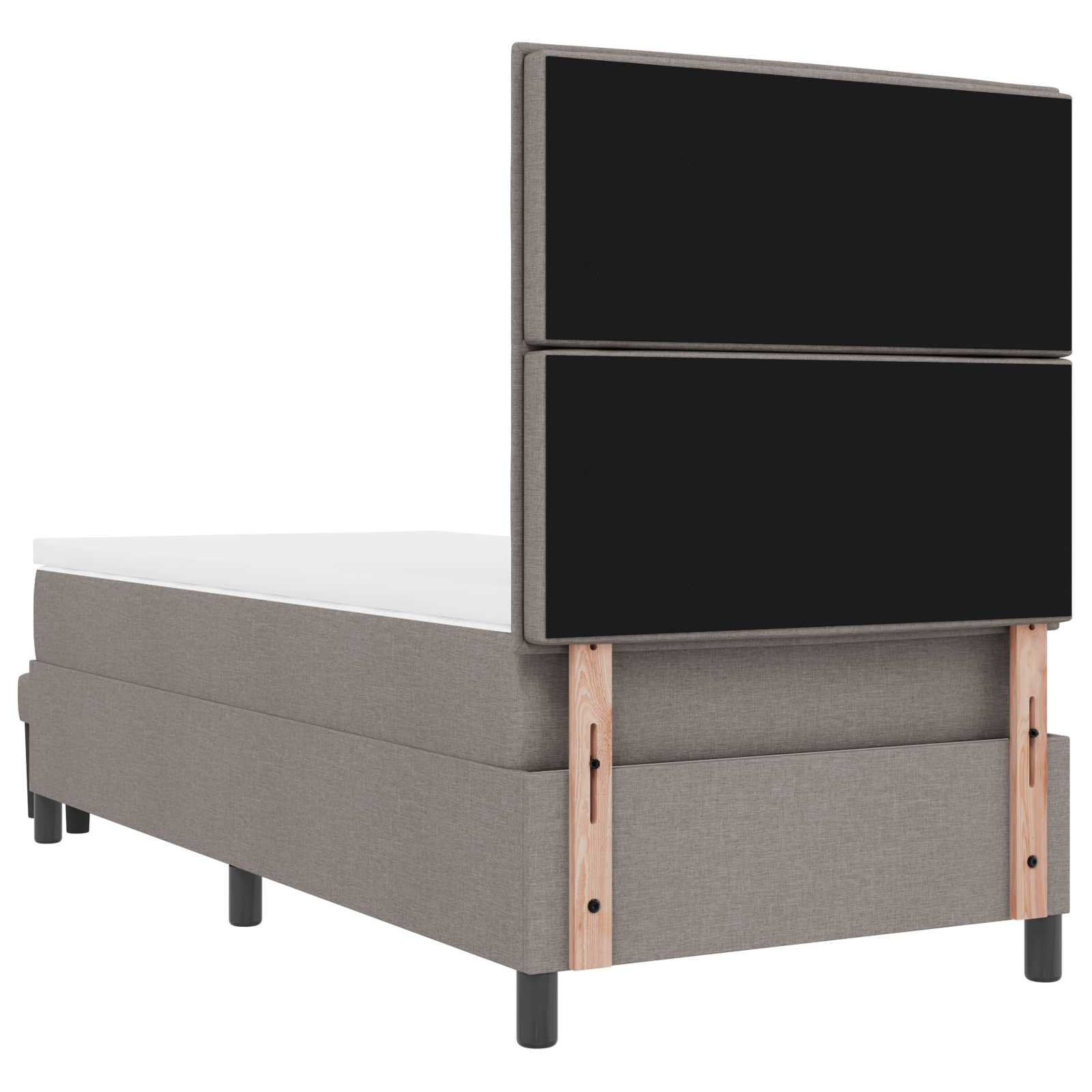 vidaXL Boxspringbed met hoofdeinde Taupe 90 x 190 cm Stof, foto 4
