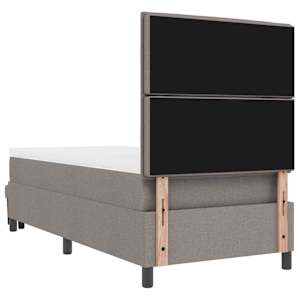 Postel s boxspringem s čelo Taupe 90 x 190 cm textil - obrázek 4