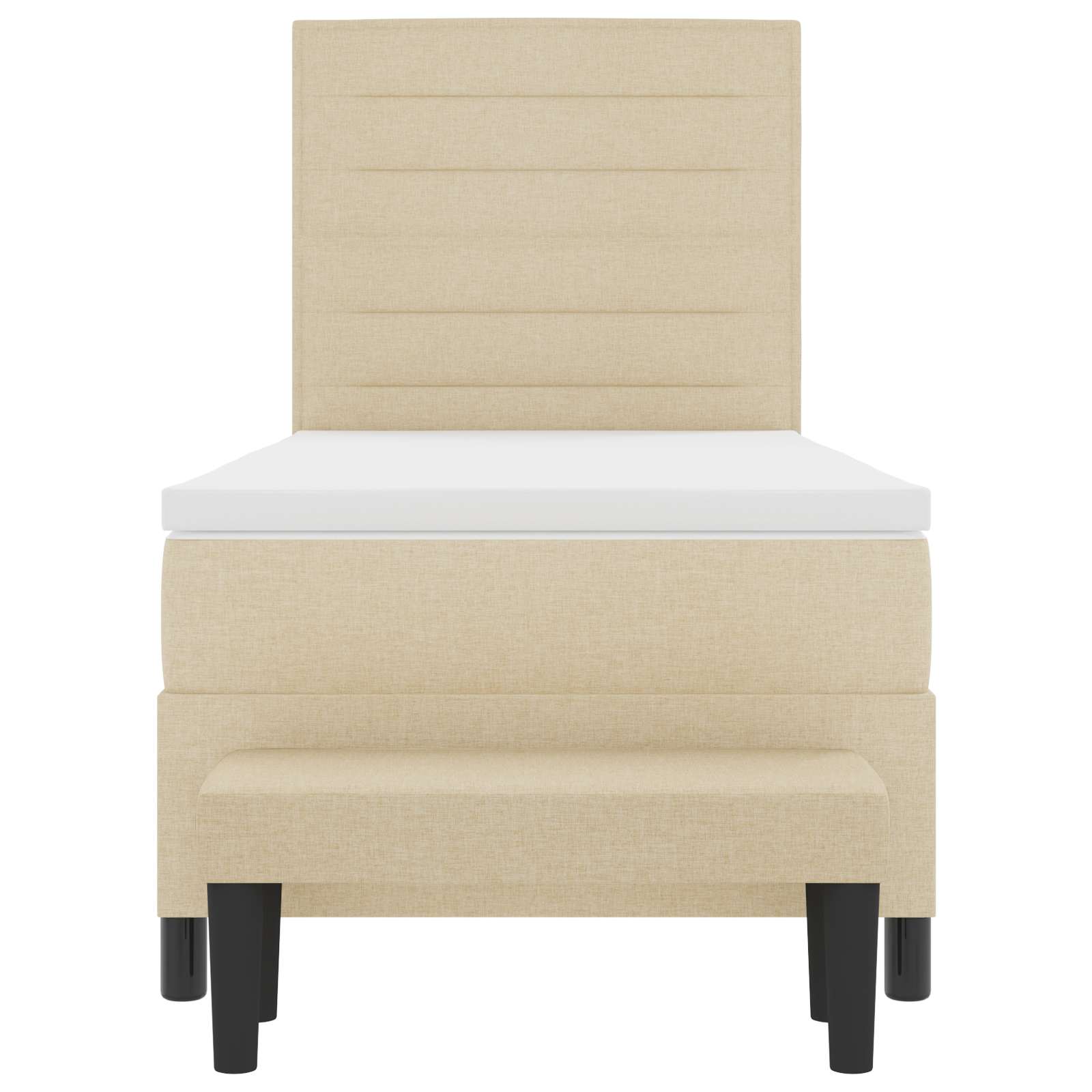 Thumbnail - vidaXL Boxspringbett mit Kopfteil Creme 90 x 190 cm Stoff