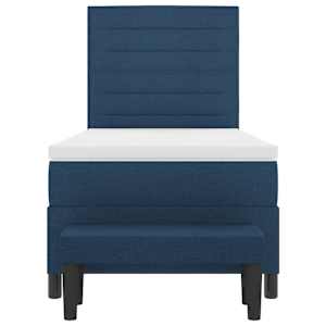 Postel s boxspringem s čelo Modrá 90 x 200 cm textil - obrázek 8