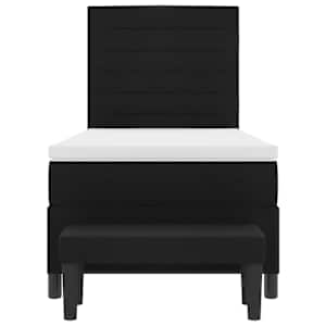 Postel s boxspringem s čelo Černá 100 x 200 cm textil - obrázek 8