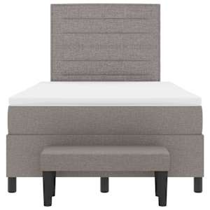 Postel s boxspringem s čelo Taupe 120 x 190 cm textil - obrázek 8