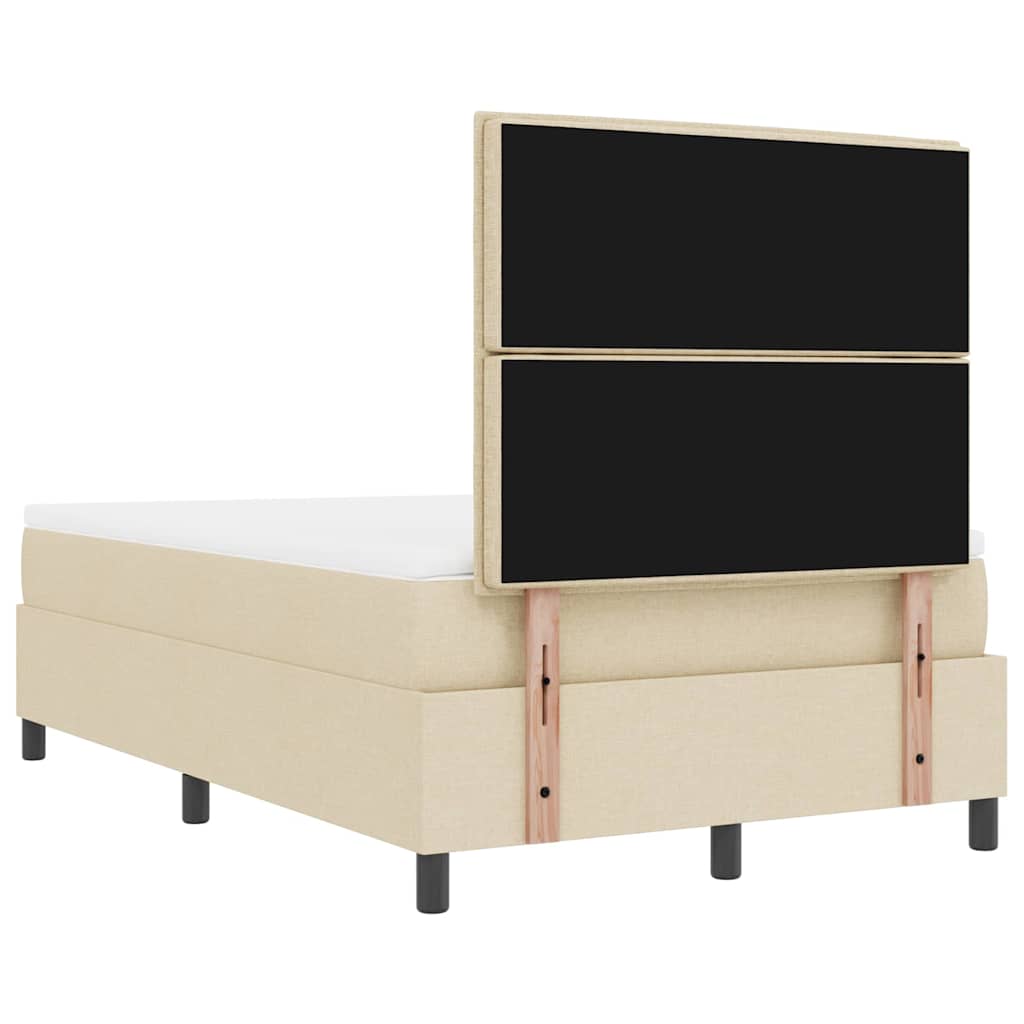 Postel s boxspringem s matrací Krémová 120 x 190 cm textil - obrázek 10