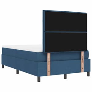 Postel s boxspringem s čelo Modrá 120 x 190 cm textil - obrázek 4