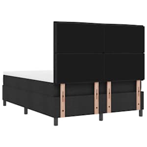 Postel s boxspringem s čelo Černá 140 x 190 cm textil - obrázek 10