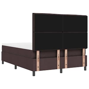 Postel s boxspringem s čelo Tmavě hnědá 140 x 190 cm textil - obrázek 10