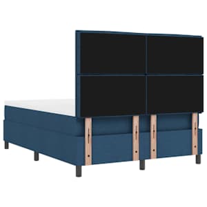 Postel s boxspringem s čelo Modrá 140 x 190 cm textil - obrázek 10