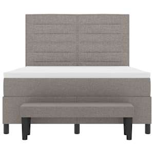 Postel s boxspringem s čelo Taupe 160 x 200 cm textil - obrázek 8