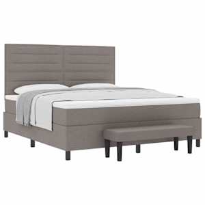 Postel s boxspringem s čelo Taupe 180 x 200 cm textil - obrázek 2