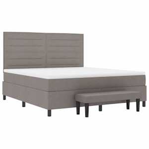 Postel s boxspringem s čelo Taupe 180 x 200 cm textil - obrázek 7
