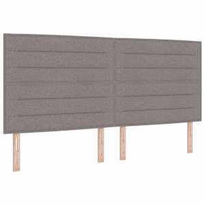 Postel s boxspringem s čelo Taupe 200 x 200 cm textil - obrázek 6
