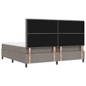 Postel s boxspringem s čelo Taupe 200 x 200 cm textil - obrázek 10