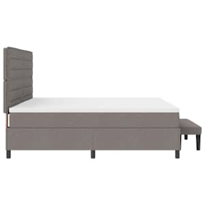 Postel s boxspringem s čelo Taupe 200 x 200 cm textil - obrázek 9