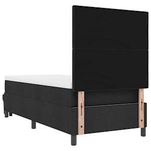 Postel s boxspringem s čelo Černá 80 x 200 cm textil - obrázek 10