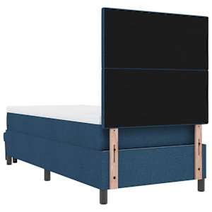Postel s boxspringem s čelo Modrá 90 x 190 cm textil - obrázek 10