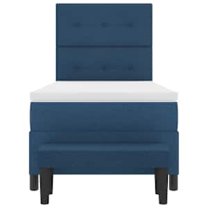 Postel s boxspringem s čelo Modrá 90 x 190 cm textil - obrázek 8