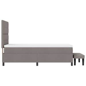 Postel s boxspringem s čelo Taupe 100 x 200 cm textil - obrázek 9