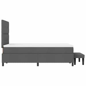 Postel s boxspringem s čelo Tmavě šedá 120 x 190 cm textil - obrázek 9