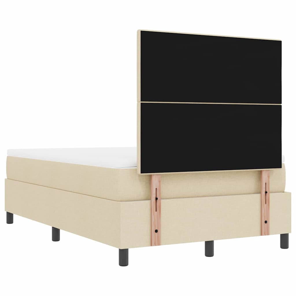 Postel s boxspringem s matrací Krémová 120 x 190 cm textil - obrázek 10