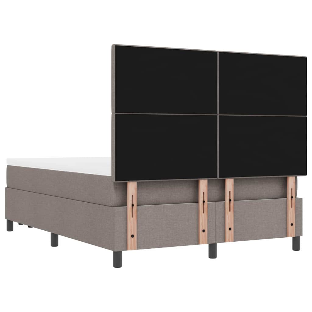 Postel s boxspringem s čelo Taupe 140 x 190 cm textil - obrázek 10
