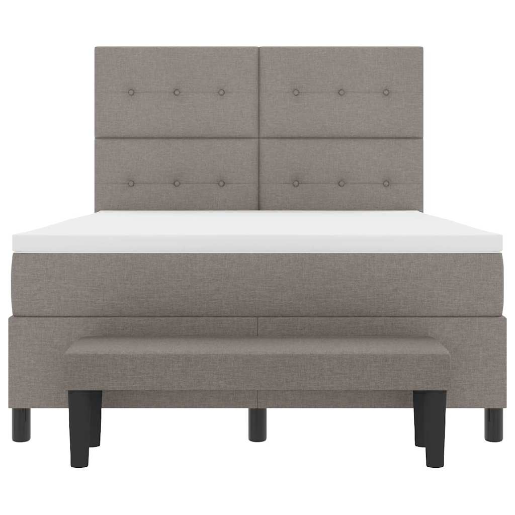 Postel s boxspringem s čelo Taupe 140 x 190 cm textil - obrázek 8