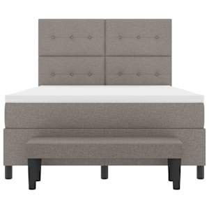 Postel s boxspringem s čelo Taupe 160 x 200 cm textil - obrázek 8