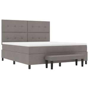 Postel s boxspringem s čelo Taupe 180 x 200 cm textil - obrázek 7