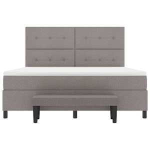 Postel s boxspringem s čelo Taupe 180 x 200 cm textil - obrázek 8