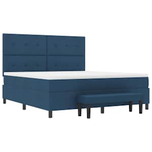 Postel s boxspringem s čelo Modrá 180 x 200 cm textil - obrázek 7