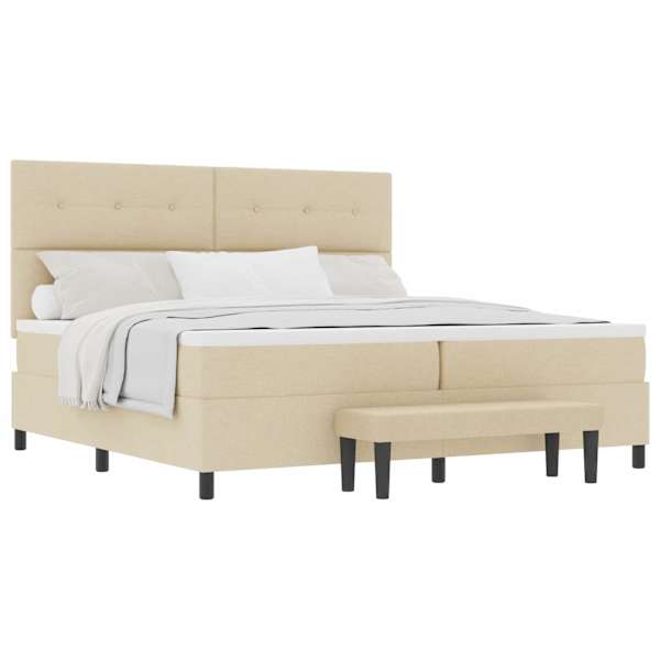 vidaXL Karbi vedrumadrats peaga cream 200 x 200 cm kangas