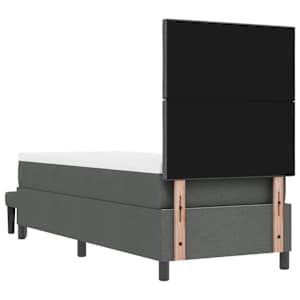 Postel s boxspringem s čelo Tmavě šedá 80 x 200 cm textil - obrázek 10