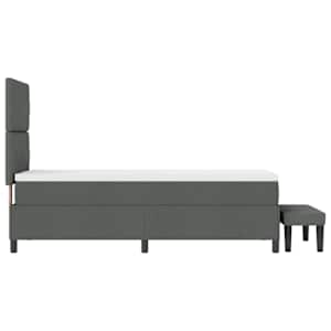 Postel s boxspringem s čelo Tmavě šedá 80 x 200 cm textil - obrázek 9