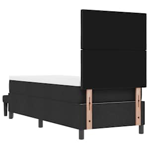 Postel s boxspringem s čelo Černá 80 x 200 cm textil - obrázek 10