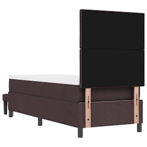 Postel s boxspringem s čelo Tmavě hnědá 80 x 200 cm textil - obrázek 10