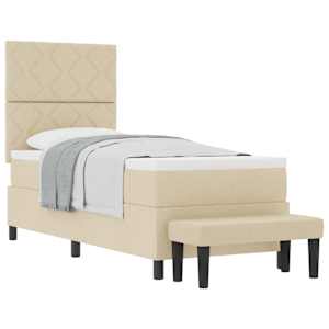 vidaXL Karbi vedrumadrats peaga cream 80 x 200 cm kangas