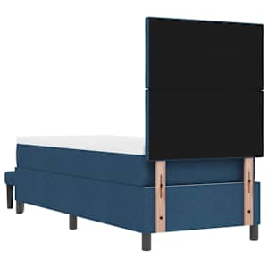 Postel s boxspringem s matrací s čelo Modrá 80 x 200 cm textil - obrázek 10