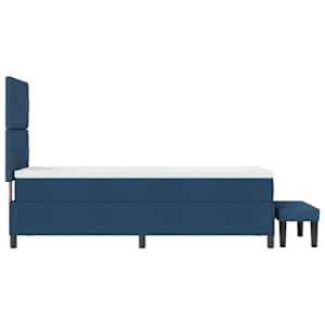Postel s boxspringem s matrací s čelo Modrá 80 x 200 cm textil - obrázek 9