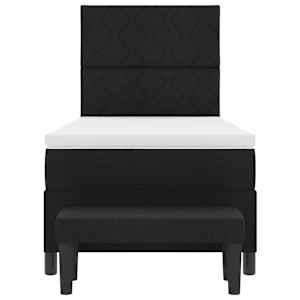Postel s boxspringem s čelo Černá 90 x 190 cm textil - obrázek 8