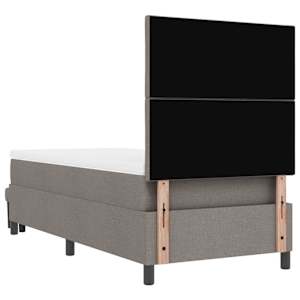Postel s boxspringem s matrací s čelo Taupe 90 x 190 cm textil - obrázek 10